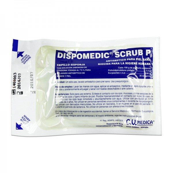 Surgical brush with povidone iodine Surgical brush with povidone iodine